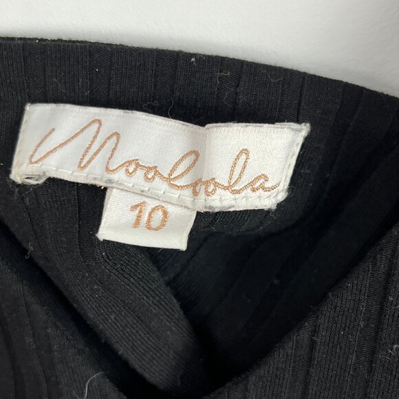 Mooloola Top Camisole Size 10 Black Sleeveless Halter Neck Cropped Lined Stretch - Picture 5 of 9